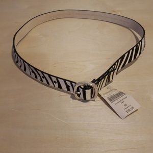 Women's medium zebra print belt NWT